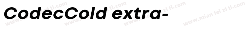 CodecCold extra字体转换